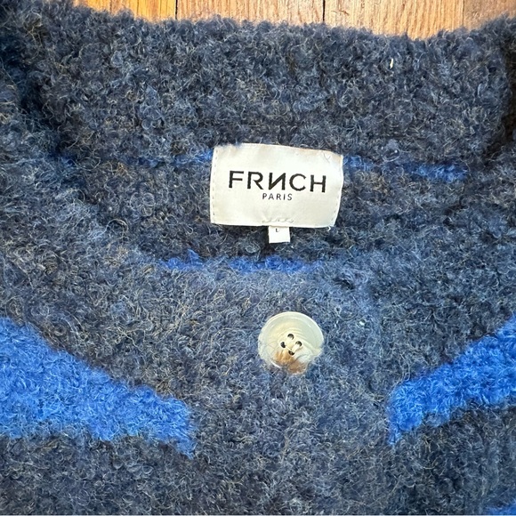 FRNCH Blue Striped Cardigan from Anthropologie - Picture 2 of 5
